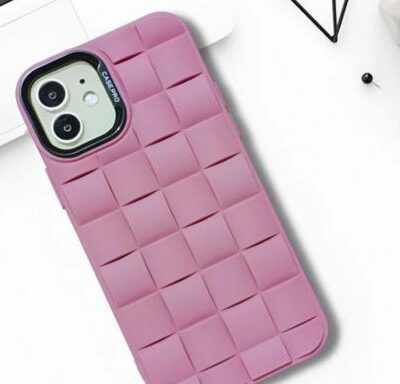 3D Waved Designer Silicone Case: Only for iPhones (Lavender Colour)