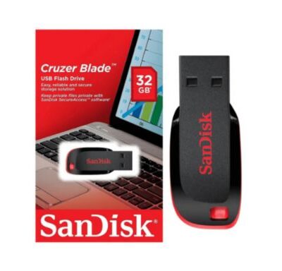 SANDISK CRUZER BLADE USB FLASH DRIVE 32GB