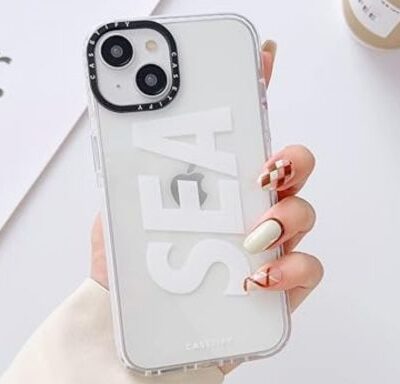 Fluorescent Phone Cover (Hybrid Silicone): Only for iPhones (White Colour)