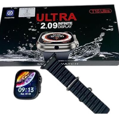 T10 Ultra 2.09 Infinite Display 8 Series Smart Watch with Bluetooth Calling Function | Voice Assistant &123 Sports Modes Sleep Monitor, Activity, Heart Rate Monitor Smartwatch for Men & Women