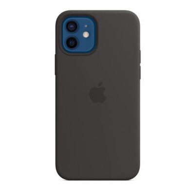 Apple iPhone Premium Silicone Case With Logo: Only for iPhones (Black Colour)