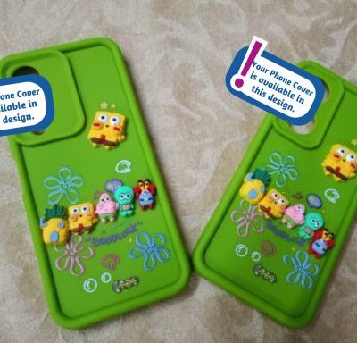 3D Toon Good Luck Phone Cover : Light Green Colour