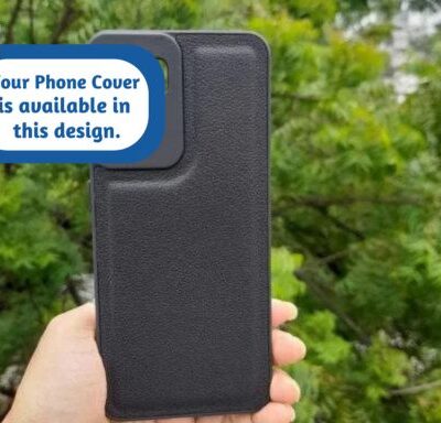 Artificial Leather Look Phone Cover Black Colour