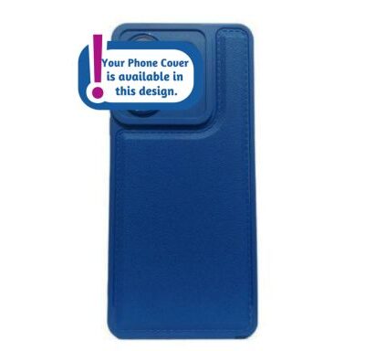 Artificial Leather Look Phone Cover Blue Colour