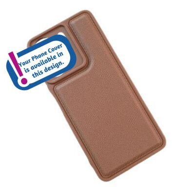 Artificial Leather Look Phone Cover Brown Colour