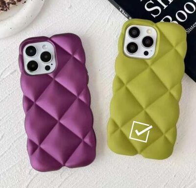 Cute 3D Puffy IPhone Case : Light Green Colour (For iPhones)
