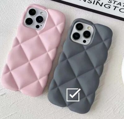 Cute 3D Puffy IPhone Case : Grey Colour (For iPhones)