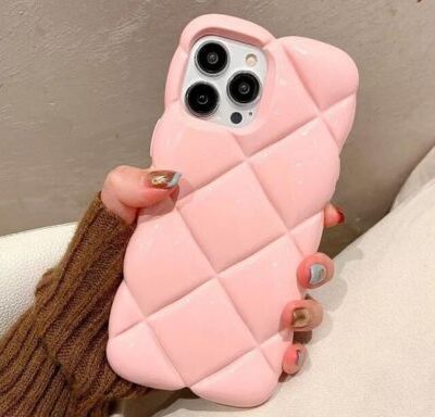 Cute 3D Puffy IPhone Case : Pink Colour (For iPhones)
