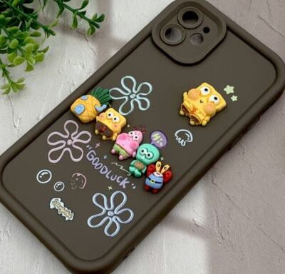 3D Toon Good Luck Phone Cover : Brown Colour