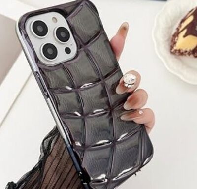 Electroplated Gradient Glitter iPhone Case : Black Colour