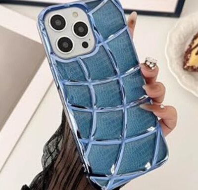 Electroplated Gradient Glitter iPhone Case : Blue Colour