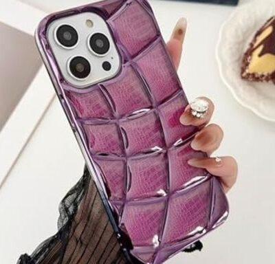 Electroplated Gradient Glitter iPhone Case : Pink Colour