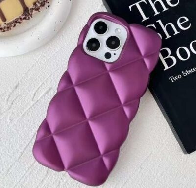 Cute 3D Puffy iPhone Case : Purple Colour (For iPhones)