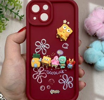 3D Toon Good Luck Phone Cover : Red Colour