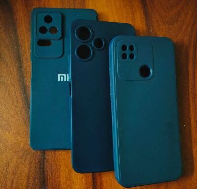 Silicone Mobile Covers With Inside Cloth (Blue Colour) : For Selected Phone Models