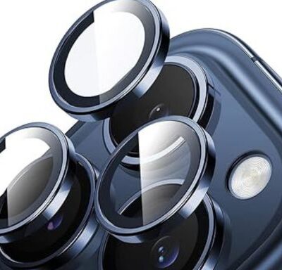 iPhone Camera Lens Protector : Titanium Blue Color