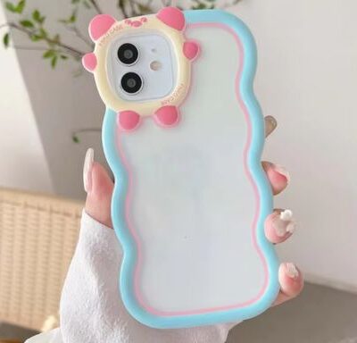 Waved Designer Printed iPhone Case Blue Color