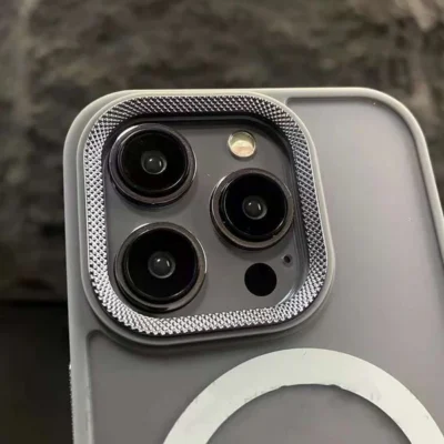 Rugged Metal Camera iPhone 16 Series Case With Magsafe & Metallic Buttons ( Sterling Grey)