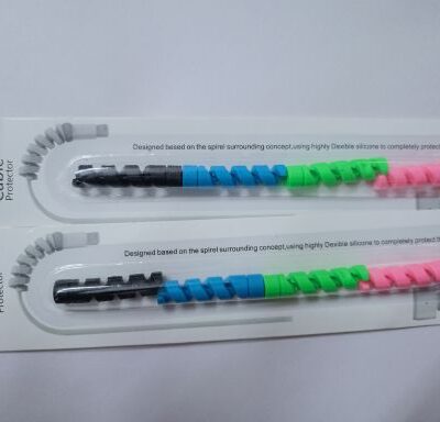 Spiral Charger Cable Protector Data Cable Saver: Pack Of 8