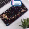 Glitter Phone Cover With Butterfly Chain Holder: BLACK