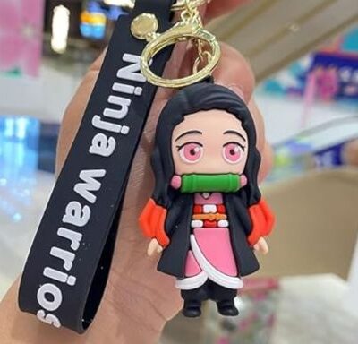 Demon Slayer | Nezuko Keychain 3D Keychain & Quirky Bag Charm Premium Silicone 88 : Large Size