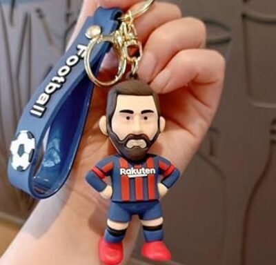 Messi Football 3D Keychain & Quirky Bag Charm Premium Silicone 85 : Large Size