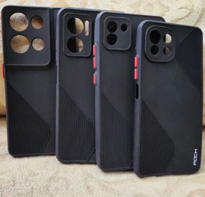 Line S Textured Case Silicone Back Cover : Black (For Selected Phone Models)