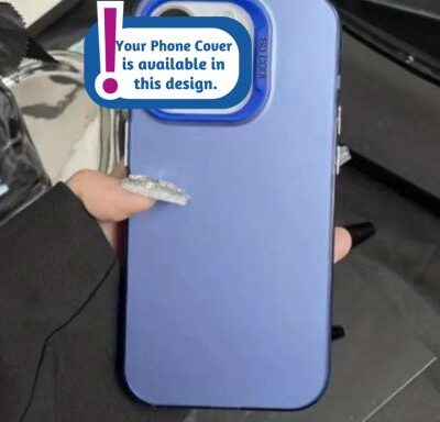 Luxurious Matte Acrylic Mobile Covers (Colour Blue) With Chrome Buttons: For Girls & Boys Both