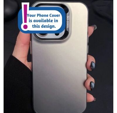Luxurious Matte Acrylic Mobile Covers (Colour Grey) With Chrome Buttons: For Girls & Boys Both
