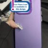 Luxurious Matte Acrylic Mobile Covers (Colour Purple) With Chrome Buttons