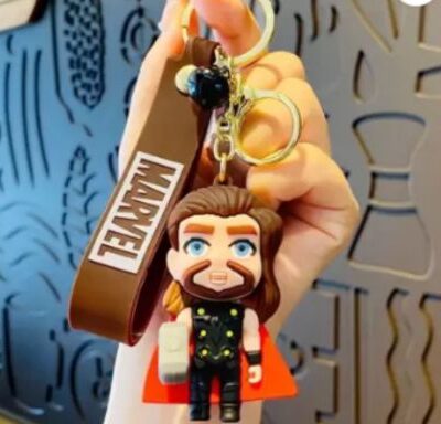 Marvel Series Soft Touch PVC Key Ring Keychain Action Figure Thor 104 : Large Size