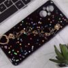 Glitter Phone Cover With Butterfly Chain Holder: BLACK - Image 2