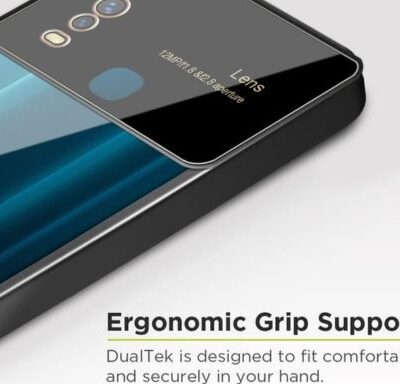 Transparent Phone Cover With Camera Lens Black Color: (For Selected Phone Models)