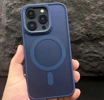 Rugged Metal Camera iPhone 16 Series Case With Magsafe & Metallic Buttons (Midnight Blue)