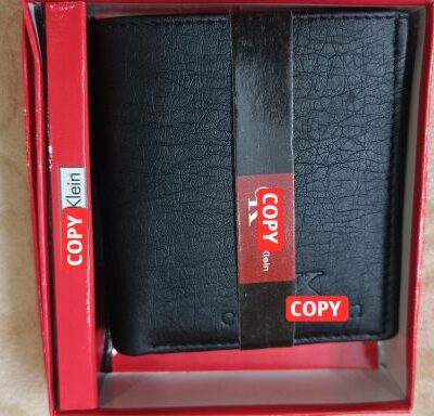 Genuine Leather Wallet For Men Black : 23