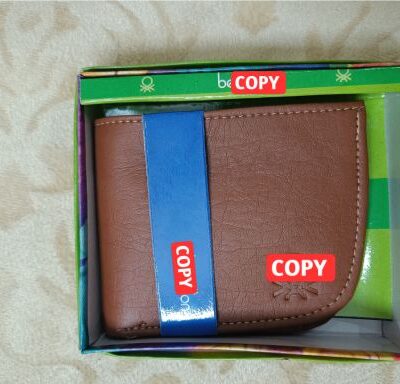 Curved Genuine Leather Wallet For Men Brown : 26