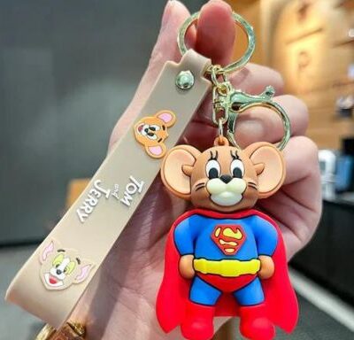 Jerry The Superhero 3D Keychain & Quirky Bag Charm Premium Silicone 91 : Large Size