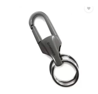 Hook Locking Two Rings Metal Keychain 51