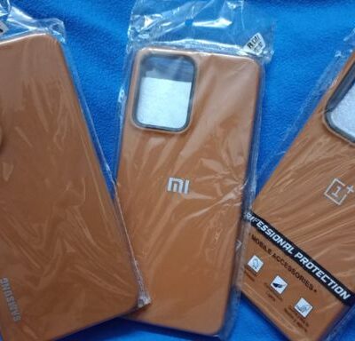 Silicone Phone Cover With Ring : Brown Color