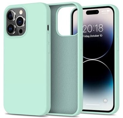 Apple iPhone Liquid Silicone Case : (Mint Green Color)