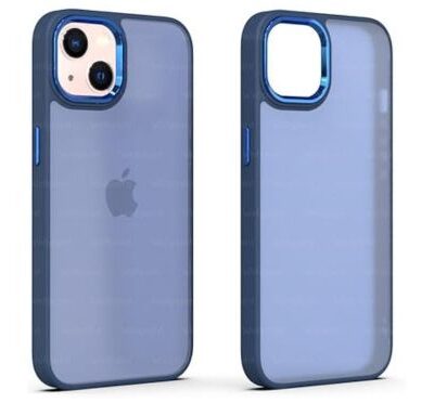 Shockproof Back Cover for Apple iPhones Matte Finish : Blue