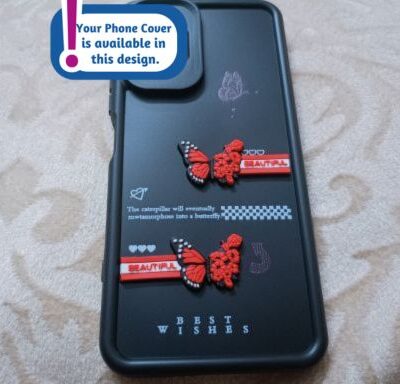 Butterfly Soft Silicone Brown Phone Case: For Selected Models