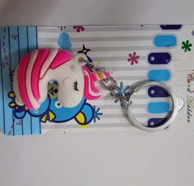 Cute Unicorn Pink 3D keychain & Quirky Bag Charm Silicone 119 : Medium Size