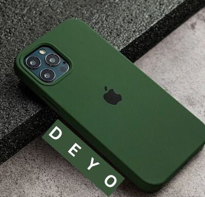 Apple iPhone Liquid Silicone Case With Logo: (Forest Green Color)