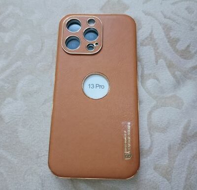 High quality leather case for iPhone 13 Pro - Light Brown Tan