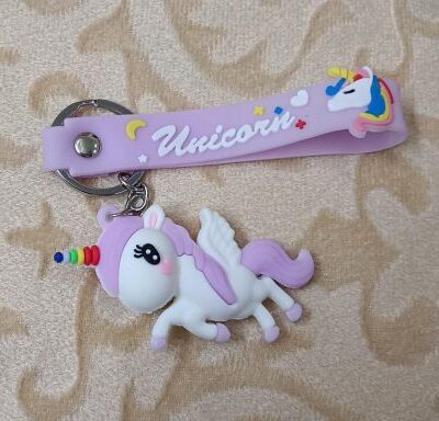 Unicorn Keychain Medium Size Purple 138