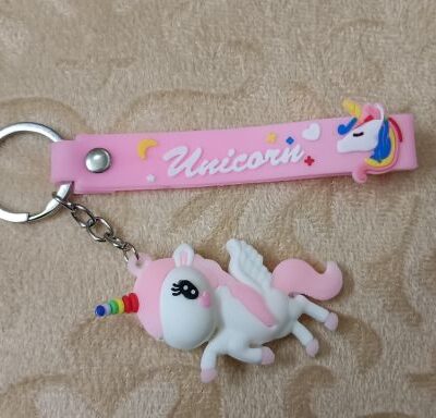 Unicorn Keychain Medium Size Baby Pink 136