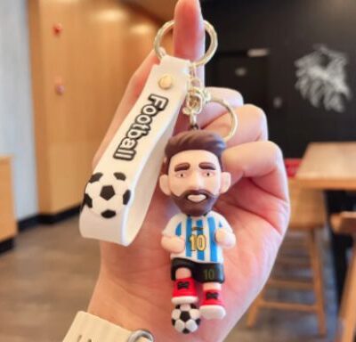 Lionel Messi 3D Keychain & Quirky Bag Charm Premium Silicone 118 : Large Size