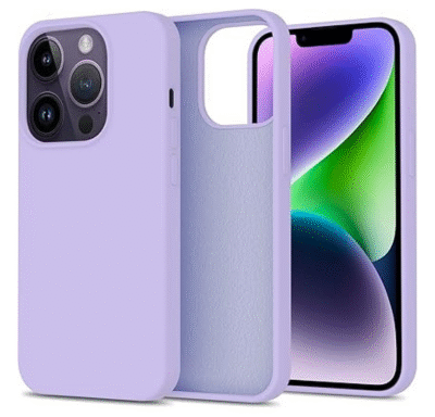 Apple iPhone Liquid Silicone Case : (Purple Color)