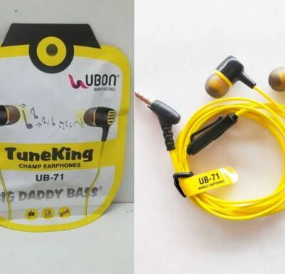 UBON UB-71 Wired in Ear Jack Earphone with Mic  Tuneking Champ (Yellow-Black)